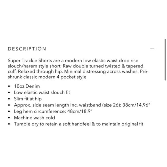 NWT Anthropologie X One Super Trackie Denim Shorts Size XS - Picture 9 of 12